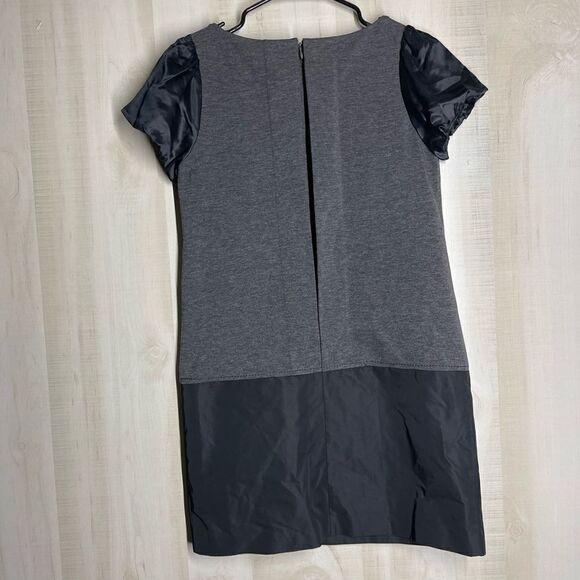 BCBGMAXAZRIA black grey‎ mini dress pockets short sleeve shift style, size XS - Picture 3 of 16